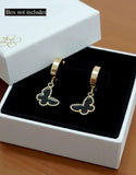 Trendy Gold Plated Stainless Steel Butterfly Earrings (DZ18400)