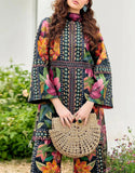 Trendy Digital Floral Print Swiss Lawn Dress with Silk Dupatta (DZ18411)