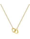 Minimalist Gold Plated Double Heart Shape Necklace | Durable Stainless Steel Jewelry Regular price (DZ18399)