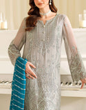 Formal Heavy Embroidered Chiffon Wedding Wear Dress (DZ18277)