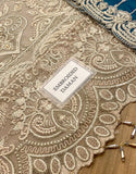 Formal Heavy Embroidered Chiffon Wedding Wear Dress (DZ18277)