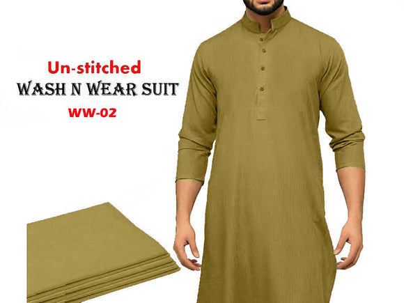 Unstitched Wash N Wear Men's Shalwar Kameez (DZ10595)