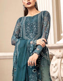 Luxury Handwork Heavy Embroidered Chiffon Wedding Dress (DZ16837)
