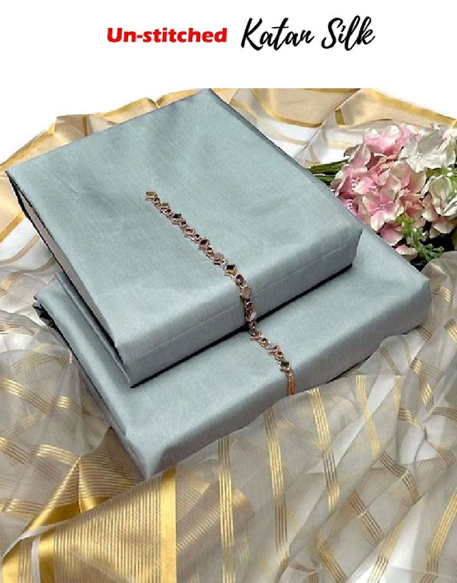 Banarsi Style Katan Silk Dress with Lining Organza Dupatta