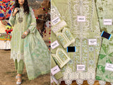 Luxurious Schiffli Embroidered Lawn Dress with Printed Silk Dupatta (DZ16939)