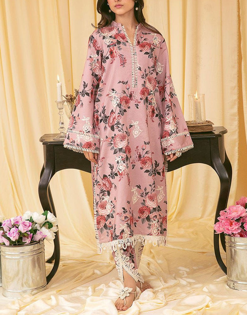 green emerald velvet dress adan-libas Pakistani Dress Lawn & Print main image 1
