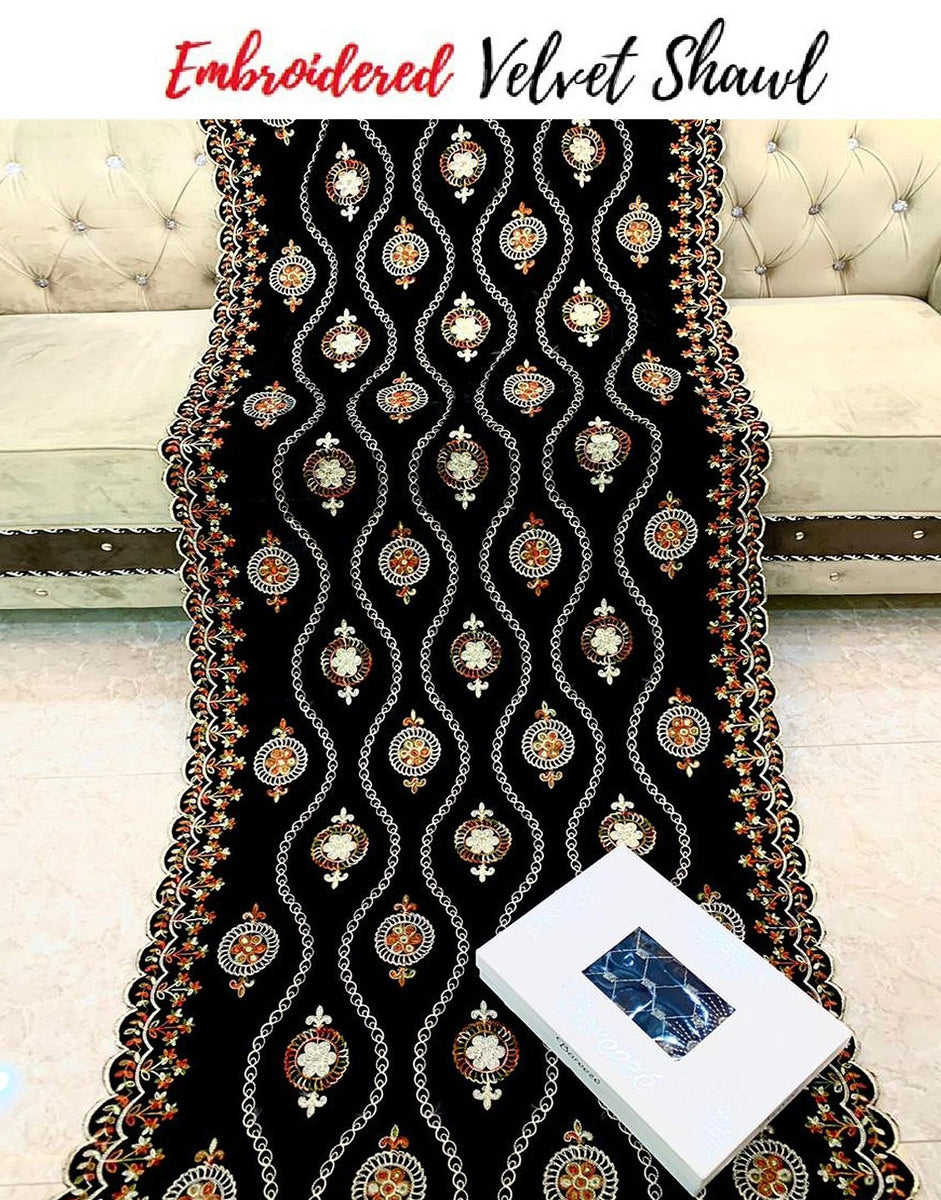bridal velvet shawl online