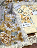 All-Over Print Schiffli Embroidered Lawn Dress with Chiffon Dupatta (DZ18068)