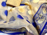 Banarsi Style Masoori Dress with Organza Jacquard Dupatta (DZ14484)