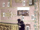 Handwork Embroidered Net Wedding Dress 2024 with Luxury Embroidered Shawl (DZ15503)