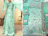 3D & Handwork Heavy Embroidered Organza Wedding Dress 2024 (DZ15568)