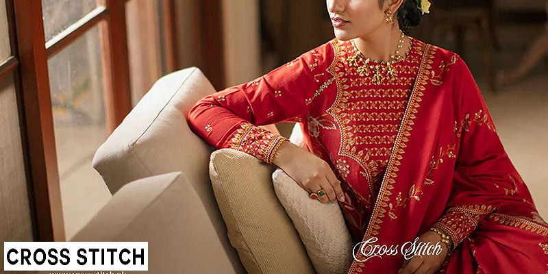 Cross Stitch Unstitched Winter Collection in Pakistan