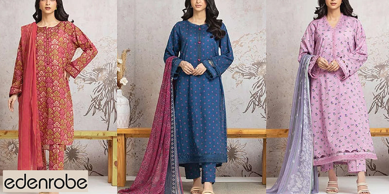 Eden Robe Advertisement Latest Edenrobe Premium Unstitched Winter Collection Online in Pakista ...