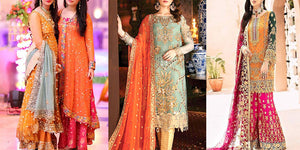 Latest Formal Chiffon Party & Wedding Dresses 2024 in Pakistan