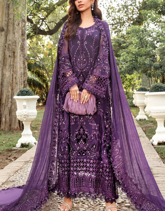 Purple pakistani dresses discount