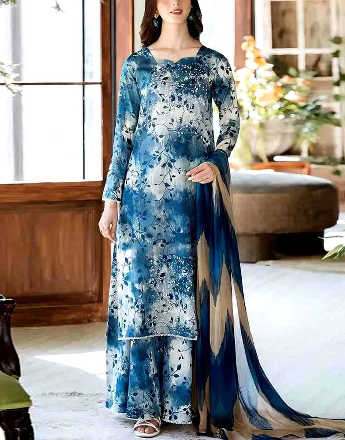 Linen kameez design deals