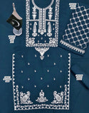 Stunning 2-Piece Embroidered Dhanak Dress for Daily Wear (DZ18261)
