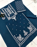 Stunning 2-Piece Embroidered Dhanak Dress for Daily Wear (DZ18261)