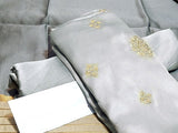 Banarsi Style Embroidered Shamoz Silk Dress with Silk Jhalar Dupatta (DZ16113)