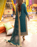 Fancy Embroidered Chiffon Party Wear Dress (DZ17381)