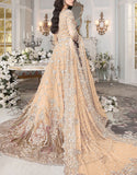 Luxury Handwork & Heavy Embroidered Net Bridal Maxi Dress (DZ17678)