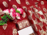 Glittering Lorex Weaved Cotton Jacquard Party Wear Dress (DZ16813)
