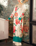 Trendy Digital Print Embroidered Silk Party Wear Dress with Silk Dupatta (DZ17601)