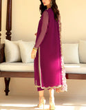 Handwork Embroidered Formal Chiffon Party Wear Dress with Inner (DZ17675)