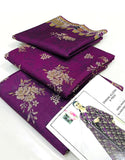 All-Over Digital Print Dhanak Dress with Dhanak Shawl (DZ17589)