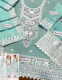 Heavy Embroidered Formal Chiffon Wedding Wear Dress (DZ17602)