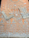 Luxury Handwork & Heavy Embroidered Net Bridal Maxi Dress (DZ17678)