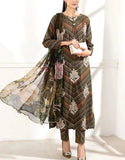 Embroidered EID Lawn Dress with 4-Side Emb. Chiffon Dupatta (DZ18874)