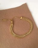 Chic Gold Plated Stainless Steel Bracelet (DZ18457)
