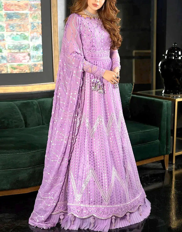 open lace back dress Buy Dark Purple Pakistani Partywear Suit Online in Dubai – SALWAR MAHAL main image 0