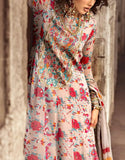 Stylish Chiffon Party Wear Dress with Embroidery and Floral Print (DZ18455)