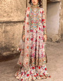 Stylish Chiffon Party Wear Dress with Embroidery and Floral Print (DZ18455)