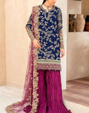 Adorable Heavy Embroidered Formal Chiffon Wedding Wear Dress (DZ18836)
