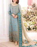 Glamorous Handwork Embroidered Chiffon Wedding Wear Dress (DZ18796)
