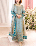Glamorous Handwork Embroidered Chiffon Wedding Wear Dress (DZ18796)