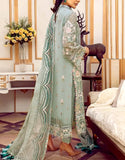 Luxurious Embroidered Mint Green Chiffon Dress - Ideal for Party & Wedding Wear (DZ18424)