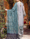 Graceful Embroidered Grey Chiffon Dress for Formal & Party Ready Look (DZ18449)