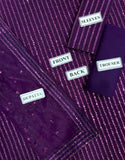 Glittering Sequins Embroidered Purple Chiffon Wedding Dress (DZ18888)