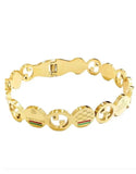 Designer-Inspired Gold Plated Stainless Steel Bangle Bracelet (DZ18456)