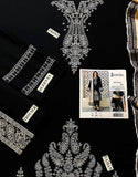 Premium Embroidered Black Dhanak Dress for Winter Festive Occasions (DZ18445)