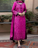 Heavy Sequins Embroidered Fuchsia Color Dhanak Dress for Winter Events (DZ18489)
