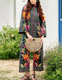 Trendy Digital Floral Print Swiss Lawn Dress with Silk Dupatta (DZ18411)