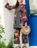 Trendy Digital Floral Print Swiss Lawn Dress with Silk Dupatta (DZ18411)