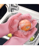 Pair of Silicone Kitchen Dish Washing Gloves (DZ18565)