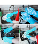 Pair of Silicone Kitchen Dish Washing Gloves (DZ18565)