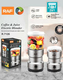 RAF 2 in 1 Mini Electric Juicer Blender & Masala Grinder R-7126 (DZ18559)